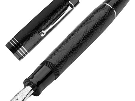 Leonardo MZ Grande Audace Art Nouveau No.6 Fountain Pen - Intense Black CT (Limited Edition) Online Sale