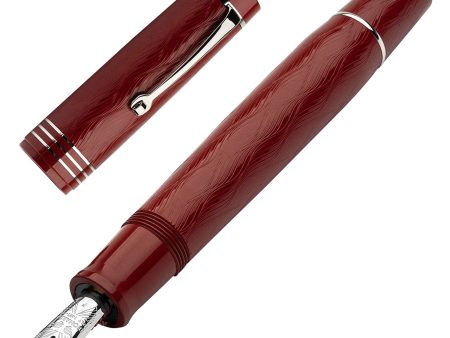 Leonardo MZ Grande Audace Art Nouveau No.6 Fountain Pen - Red Granata CT (Limited Edition) Cheap