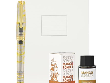 Nahvalur Original Plus Gift Set of Fountain Pen, Notebook & Ink - Gold Ocellatus Fashion