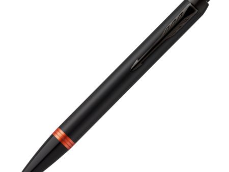 Parker IM Vibrant Rings Ball Pen - Flame Orange Black BT Fashion