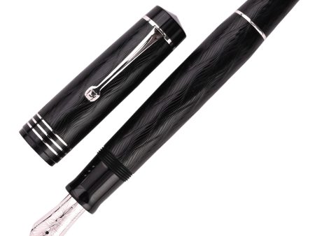 Leonardo MZ Grande Audace Art Nouveau No.8 Fountain Pen - Intense Black CT (Limited Edition) Sale