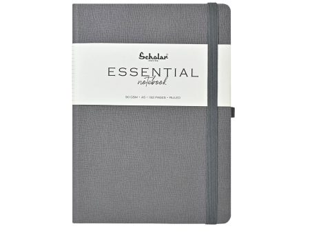 Scholar Essential Grey Notebook - A5, Ruled Online Sale