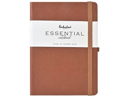 Scholar Essential Tan Notebook - A5, Ruled on Sale