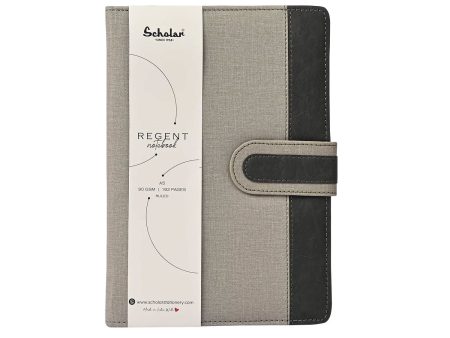 Scholar Regent Grey Notebook - A5, Ruled Supply