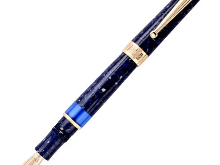 Delta Lapis Blue GT Celluloid Limited Edition Fountain Pen For Sale