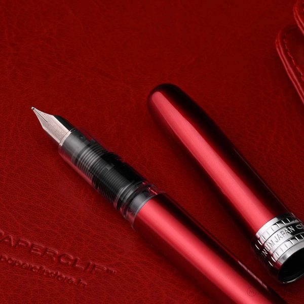 Platinum Gift Set - Plaisir Red Fountain Pen + myPAPERCLIP Red Notebook + myPAPERCLIP Red Card Holder Wallet Online Hot Sale