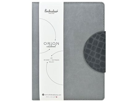 Scholar Orion Grey Notebook - A5, Ruled Cheap