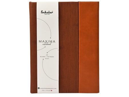 Scholar Maxima Tan Notebook - A5, Ruled Hot on Sale