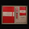 Platinum Gift Set - Plaisir Red Fountain Pen + myPAPERCLIP Red Notebook + myPAPERCLIP Red Card Holder Wallet Online Hot Sale